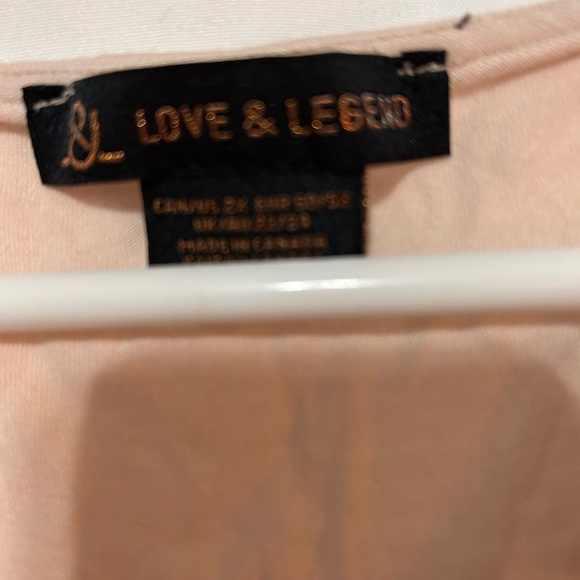 Love & Legend Soft pinkish top1x ribbons , front neck criss cross - new - Picture 11 of 11